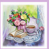 Having tea